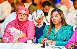 Some of the senior members of the Progressive Coalition participating in the "Week 14" roadmap launching event-- Photo: Mihaaru