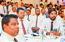 Several key members of the Progressive Coalition participated in the "Week 14" roadmap launching event on Wednesday evening-- Photo: Mihaaru