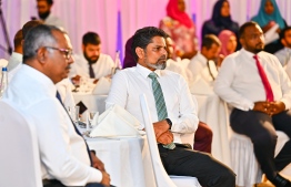 PPM Secretary General Tholal participating in the "Week 14" roadmap launching event-- Photo: Mihaaru