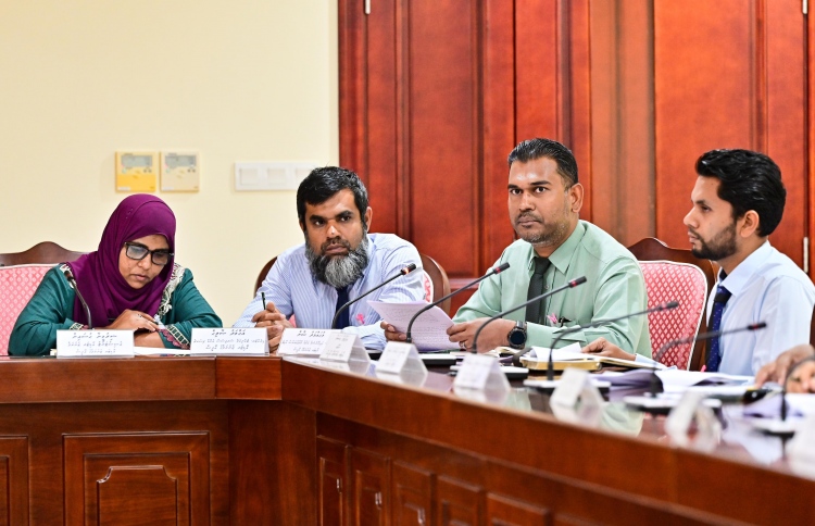 އޮޑިޓް އޮފީހުގެ މުވައްޒަފުން ބަޖެޓު ކޮމިޓީގައި ވާހަކަދައްކަވަނީ -- ފޮޓޯ: ނިޝާން އަލީ / މިހާރު