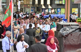 Invitees at the presidential inauguration ceremony of Dr. Mohamed Muizzu held at the Republic Square on Friday afternoon.