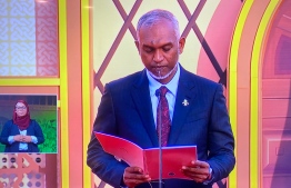 President Muizzu is sworn in as the 8th President of the Republic of Maldives.