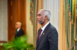 Newly inaugurated President Dr. Mohamed Muizzu at the oath taking ceremony of his cabinet-- Photo: President's Office