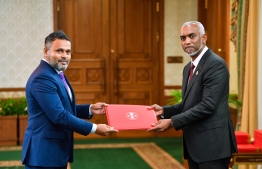 Ahmed Shiyam was appointed as the new Minister of Fisheries and Ocean Resources-- Photo: President's Office