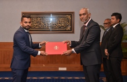 Mohamed Sham'aan Waheed is appointed as Controller General of Immigration.-- Photo: President's Office