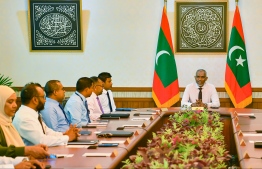 President Dr. Mohamed Muizzu with his cabinet members-- Photo: Mihaaru
