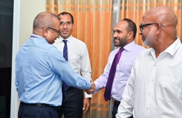 People's National Front  Leaders with Elections Commission President Fuad Thaufeeq