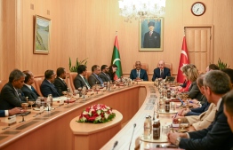 President Dr Mohamed Muizzu meets with Chairman and Speaker of the Grand National Assembly of Türkiye, Professor Dr. Numan Kurtulmuş and other parliamentarians.-- Photo: President's Office