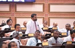 Thoddoo MP Ahmed Shiyan; MDP is seeking to take action against the MP for opposing the party's three-line whip-- Photo: People's Majilis