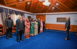 President Dr. Mohamed Muizzu presented letters of appointments to the newly appointed State Ministers during Wednesday evening's ceremony at the President's Office-- Photo: President's Office