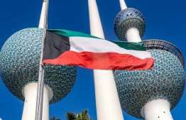 Kuwait's national flags are lowered to the half-mast position outside the landmark Kuwait Towers in Kuwait City on December 16, 2023, as the Gulf country mourns the death of its leader the late emir Sheikh Nawaf al-Ahmad Al-Sabah. Sheikh Nawaf al-Ahmad Al-Sabah served as Kuwait’s emir for three years but was deeply involved in key moments of the House of Sabah’s tumultuous handling of the oil-rich state in recent decades. Sheikh Nawaf, who died on December 16, 2023 aged 86, was defence minister when Iraq invaded in 1990, setting off a war that drew in armies from around the world to end the occupation. -- Photo: Yasser Al-Zayyat / AFP