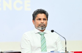 Commissioner of Sports, Mohamed Tholal at an earlier club meeting. -- Photo: Nishan Ali / Mihaaru News