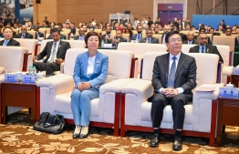 Chinese ambassador to the Maldives Wang Lixin and several Chinese government officials attended the Invest Maldives business forum -- Photo: President's Office