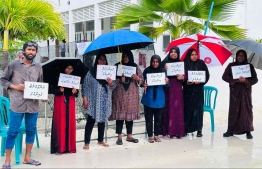 From the Dhanbidhoo parents' protest.-- Photo: Council