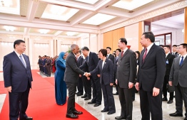 President Muizzu welcomed to China on January 18, 2024  --