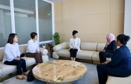 Vice Minister of Chinese top communist party, Haiyan with State Minister of Foreign Ministry, Sherina