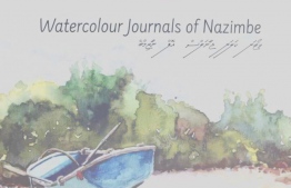 Watercolor Journals of Nazimbe/ National Art Gallery entrance portrait --  -- Photo: Nishan Ali / Mihaaru