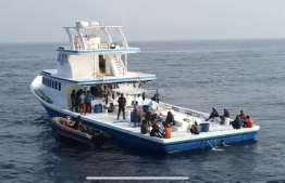 The Indian coastguard boarded a Maldivian fishing vessel last Wednesday and gathered the crew on the deck