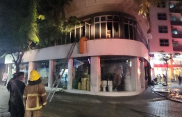 Fire breaks out on the first floor of Nalahiya Hotel; MNDF Fire and Rescue have been mobilized to the site