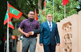 Minister of Housing, Land and Urban Development Dr. Ali Haidar and Prosecutor General Hussain Shameem attend the first session of the 2024 Parliament -- Photo: Fayaz Moosa