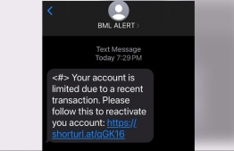 Screenshot of a message being circulated, claiming fraudulently to be from BML.