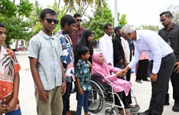President Dr. Mohamed Muizzu's visit to Th. Kinbidhoo as part of his trip around Thaa Atoll