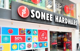 Sonee Hardware store in Henveiru, on Wednesday, February 14, 2024 -- Photo: Nishan Ali / Mihaaru