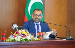 [File] Minister of Foreign Affairs Moosa Zameer -- Photo: Foreign Ministry