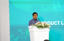 Minister Saeed speaks at the SDFC event.