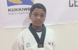 Hoodh; he is the youngest athlete to earn the black belt in the Maldives.