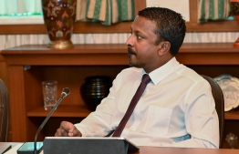 Attorney General Ahmed Usham at a cabinet meeting.-- Photo: President's Office