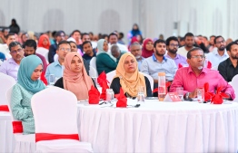 Shareholders of Ooredoo participate in the company's Annual General Meeting. A total of 123 shareholders and 60 proxy holders attended the AGM. -- Photo: Fayaz Moosa