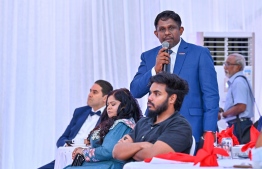 Ooredoo's Chief Commercial Officer Hussain Niyaz answers some of the questions raised by the shareholders during the Annual General Meeting (AGM). -- Photo: Fayaaz Moosa