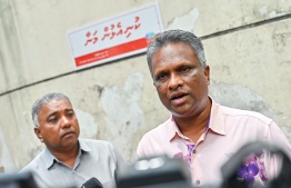 Male' City Mayor Adam Azim speaks at a press conference held by the council at Maaveyo Magu -- Photo: Fayaz Moosa