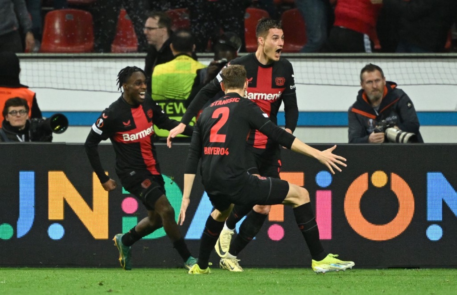 ޝިކް، ލެވަކޫސަން މޮޅު ކޮށްދިން ގޯލު ޖެހުމަށް ފަހު.-- ފޮޓޯ: އޭއެފްޕީ