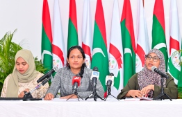 Senior Representatives of ACC speaking at the press conference held to elaborate on their annual report -- Photo: Fayaz Moosa / Mihaaru