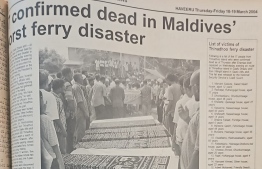 Enama Boat Tragedy coverage on Haveeru English