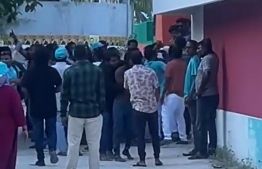 Amid the altercation carried out in Maamendhoo yesterday.