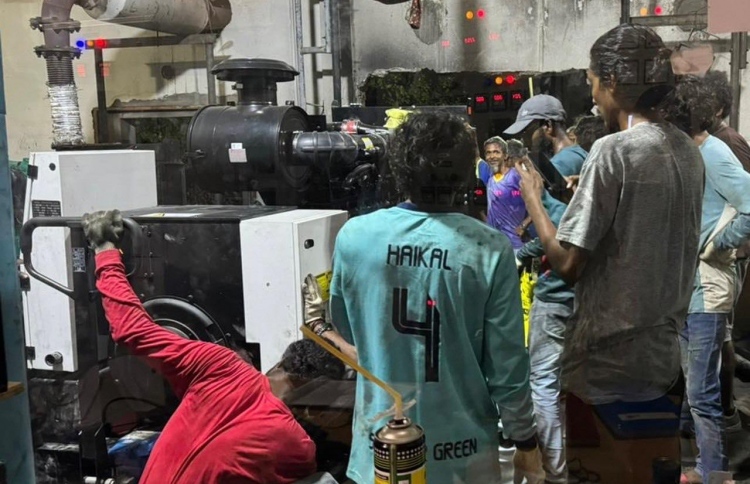 އާ ޖަނަރޭޓަރުން ވައިކަރަދުއަށް ކަރަންޓުދޭން ފަށައިފި