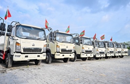 Civil vehicles donated to Maldives by the People's Republic of China -- Photo: Fayaz Moosa