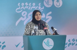 Spokesperson, Heena Waleed speaking at the press conference held by PNC to address the parliamentary elections. -- Photo: PNC