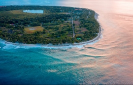 Aerial view of the City of Fuvahmulah. -- Photo: Asad's Photography