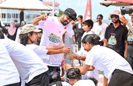 Eid Festivities - Fen Kulhi / Kula Jehun [Water and Colour play].-- Photo: Nishan Ali / Mihaaru