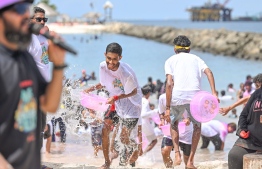 Eid Festivities - Fen Kulhi / Kula Jehun [Water and Colour play].-- Photo: Nishan Ali / Mihaaru