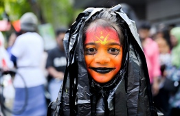 A child dressed up as a 'Maali'.-- Photo: Nishan Ali / Mihaaru