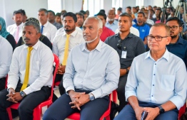 President Dr Muizzu attends gathering with residents of Feeali.-- Photo: President's Office