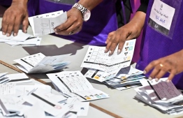 Majilis Election 2024: Vote counting started.-- Photo: Nishan ali / mihaaru