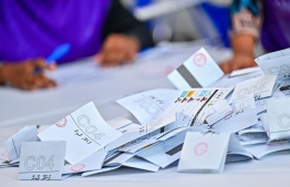 Majilis Election 2024: Vote counting started.-- Photo: fayaz moosa / mihaaru