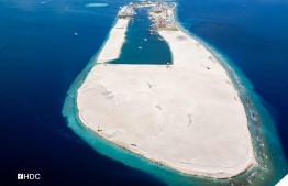 Reclaimed area from Thilafushi -- Photo: HDC