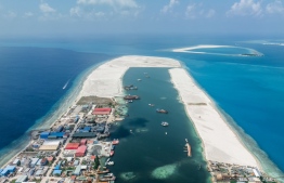 The land area reclaimed from Thilafushi -- Photo: HDC